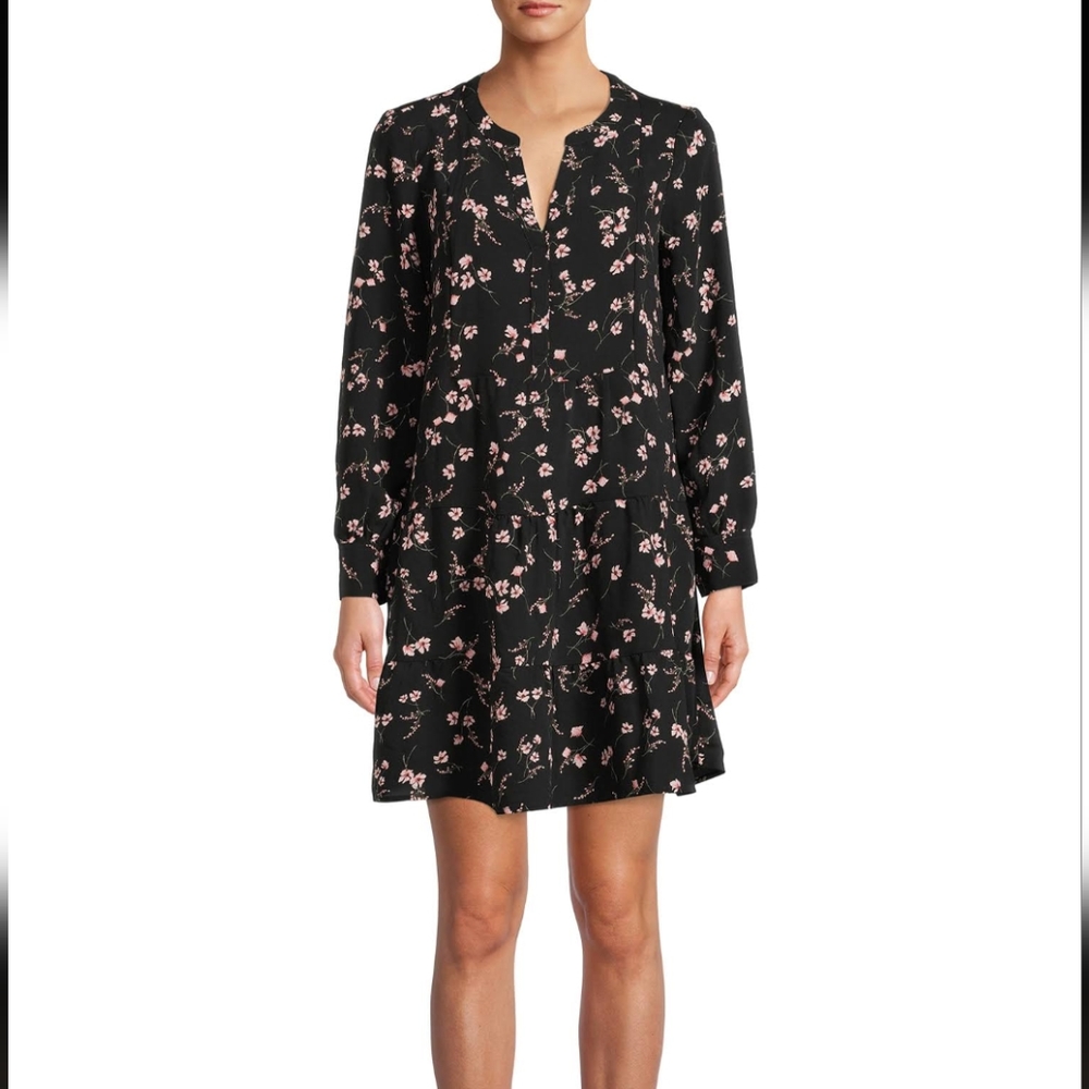 Time and Tru Black Floral Dress  XXXL